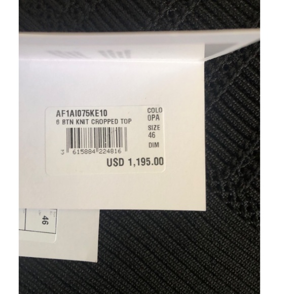 Balmain 6-Button Pointelle Knit Crop Top